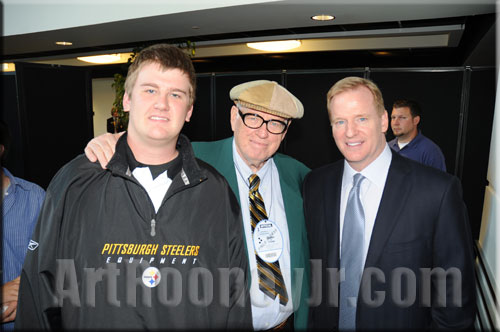 Art Rooney IV, Art Rooney Jr. and Roger Goodell, Commissioner of the NFL