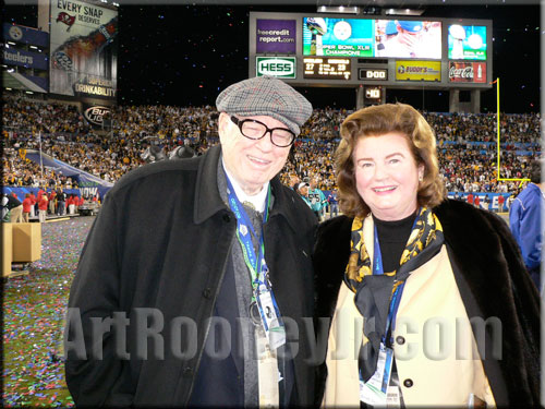 Art Rooney, Jr. and his wife Kathleen at Super Bowl XLIII