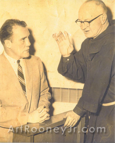 Art Rooney Sr.'s brother Dan  who became a priest known as Fr. Silas. Photo is from March 20, 1957 at St. Anthony's Shrine, Boston, MA.